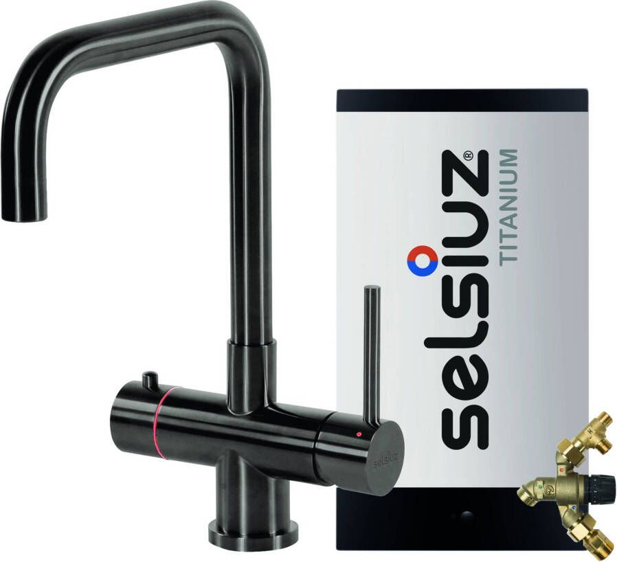 Selsiuz 3-in-1 kokend water kraan haaks met combi extra boiler gun metal