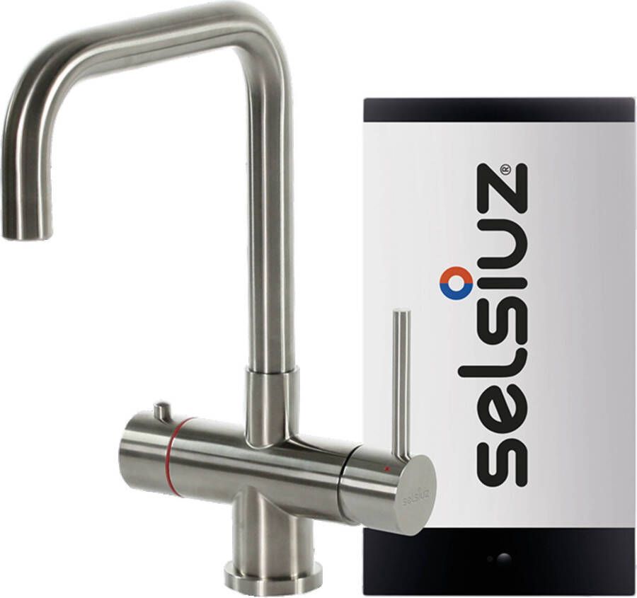 Selsiuz 3-in-1 kokend water kraan haaks met single boiler RVS