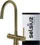 Selsiuz Inox kokend water kraan met titanium single boiler en C-uitloopkraan gold - Thumbnail 2