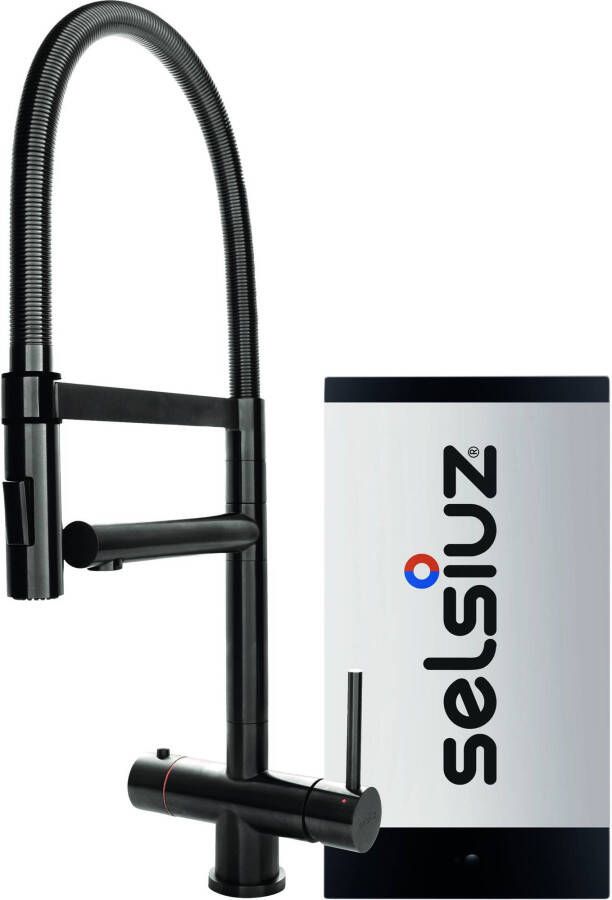 Selsiuz 3-in-1 kokend water kraan XL met single boiler gun metal