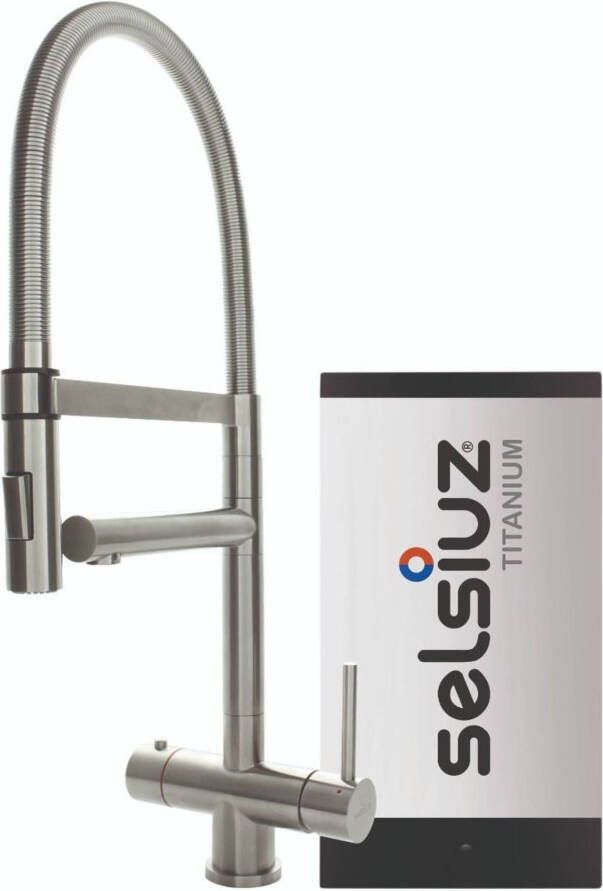 Selsiuz 3-in-1 kokend water kraan XL met single boiler RVS