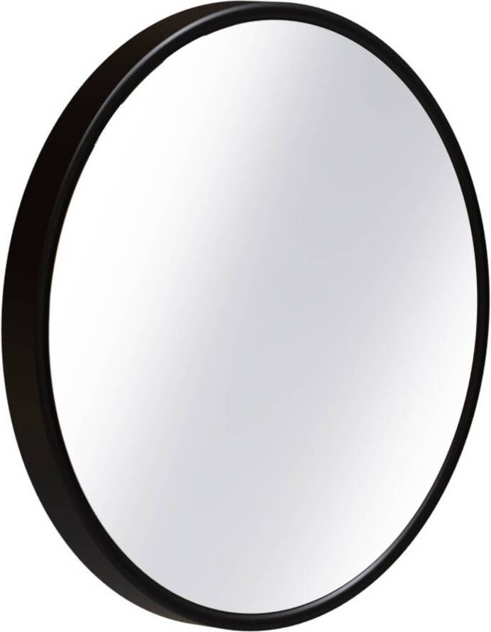 Sjithouse Furniture Luxe Spiegel Rond 40cm in zwart kader mat 4TS40047
