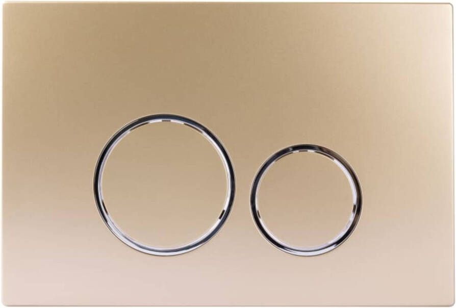StarBlueDisc Bedieningsplaat Doppio 40 TBV Geberit UP100 UP320 UP300 UP700 UP720 Champagne Goud met Chroom