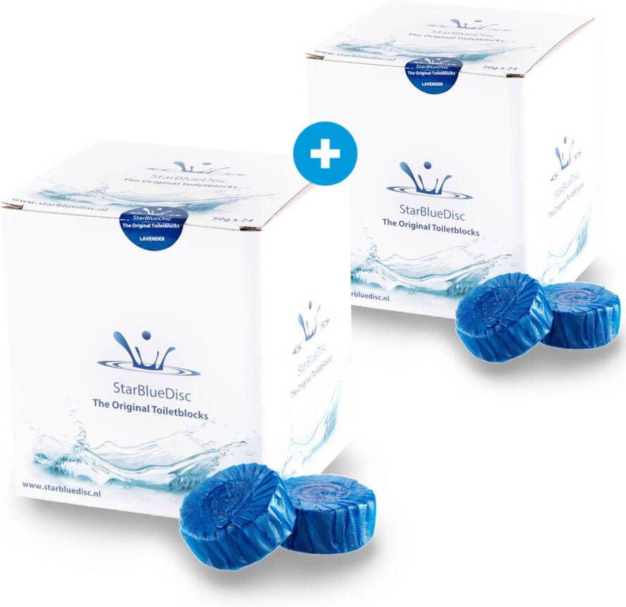 Starbluedisc Toiletblokjes Voordeelverpakking 48 stuks Blauw