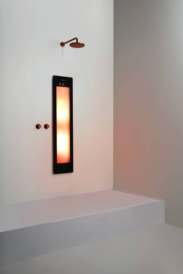 Sunshower Round Medium Plus infrarood + UV licht inbouw 140x33x10cm Black M0600-M0102 - Foto 2
