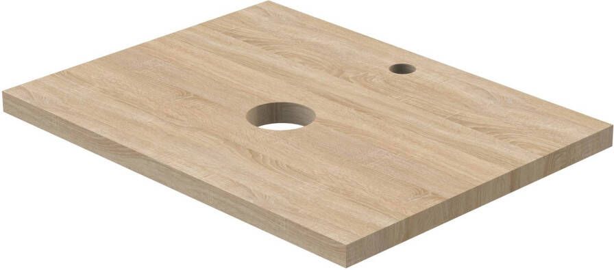 Tiger Wasblad S-line Met Uitsparingen 60 cm Licht Eik