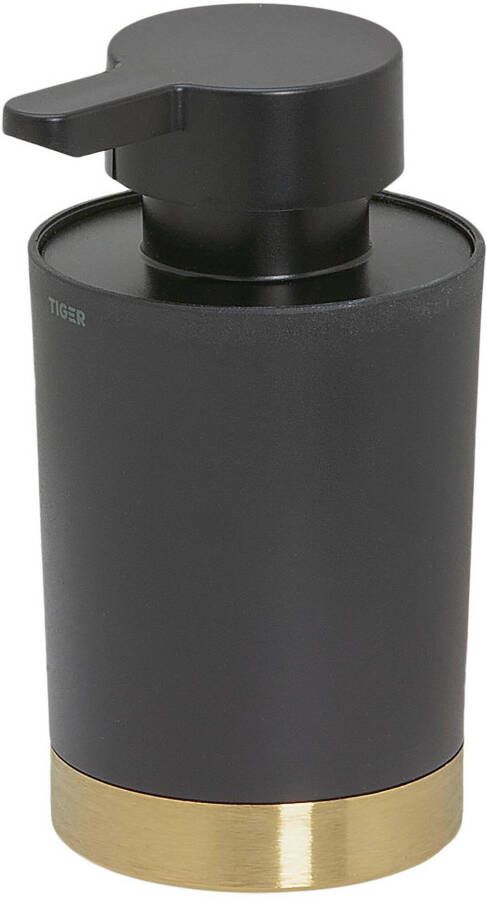 Tiger Tune Zeepdispenser vrijstaand Messing geborsteld Zwart 6.8x12.4x8.3cm 1326135646