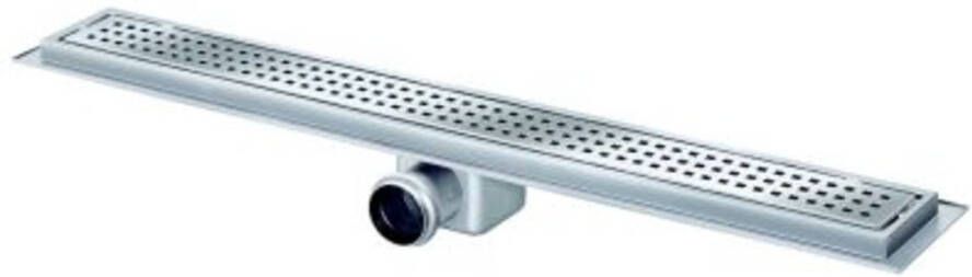 BERG Van den Douchegoot met rooster 50mm zijuitlaat 50mm waterslot sifon 800x100x92mm (LxBxH) RVS 304 mat