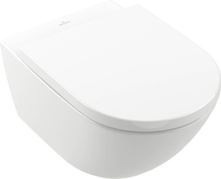 VILLEROY&BOCH Villeroy&amp Boch Subway 3.0 combi Pack diepspoelcloset TwistFlush 4670 T0XX closetzitting 8M42 S1 01 afvoer horizontaal. Alpin wit C+