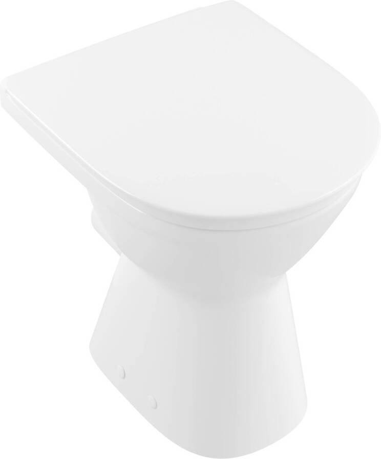VILLEROY&BOCH ViCare staand diepspoelcloset 355x480 mm zonder spoelrand voorheen ViCare ovaal afvoer horizontaal Wit Alpin