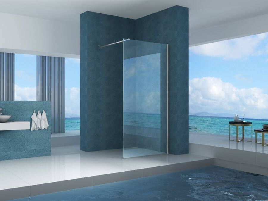 Diamond Line Inloopdouche Eco 140x200cm Antikalk Helder Glas Chroom Profiel 8mm Veiligheidsglas Easy Clean - Foto 14
