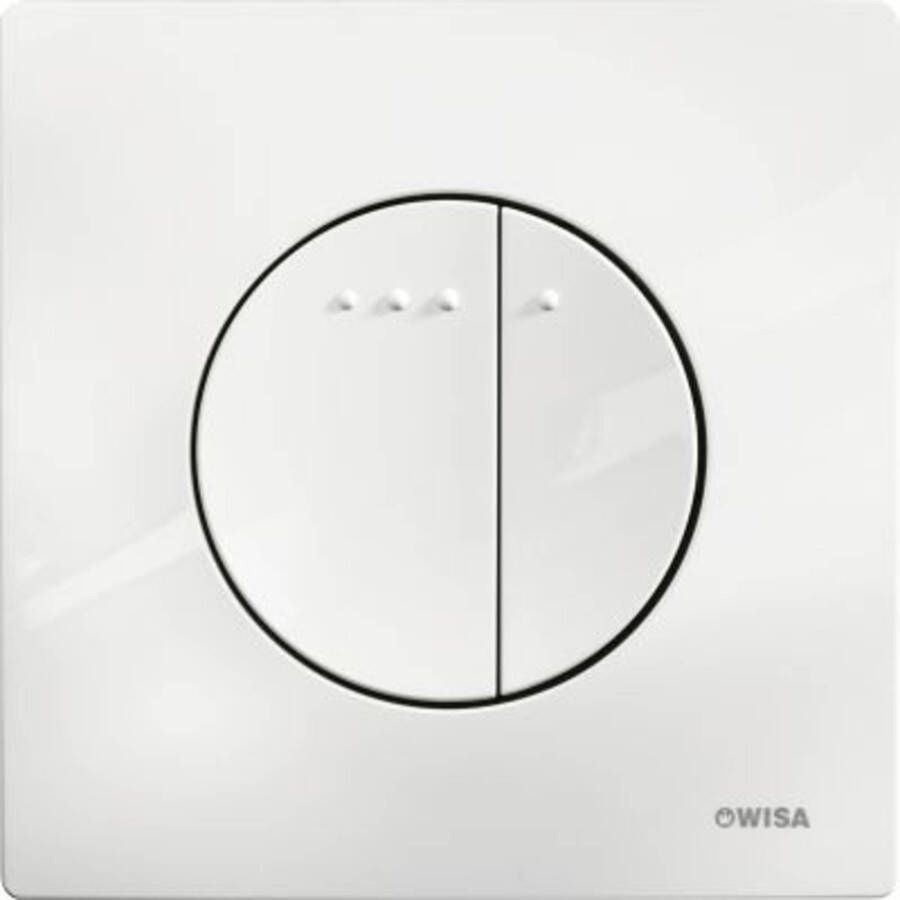 Wisa Quadro bedieningspaneel Enyo met dual flush 2 knops wit