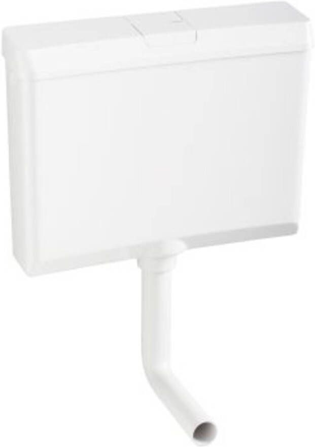 WISA Opbouwspoelreservoir W790 laaghangend drukknop anti-condensisolatie kunststof 401 x 510 x 128mm (HxBxD) wit