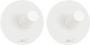 ZACK Duplo zelfklevende handdoekhaakjes 2 stuks 4 5cm rond wit - Thumbnail 1