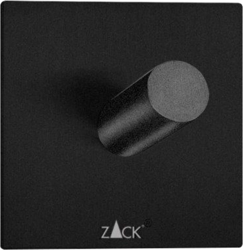 ZACK Duplo zelfklevende handdoekhaak 5cm vierkant zwart
