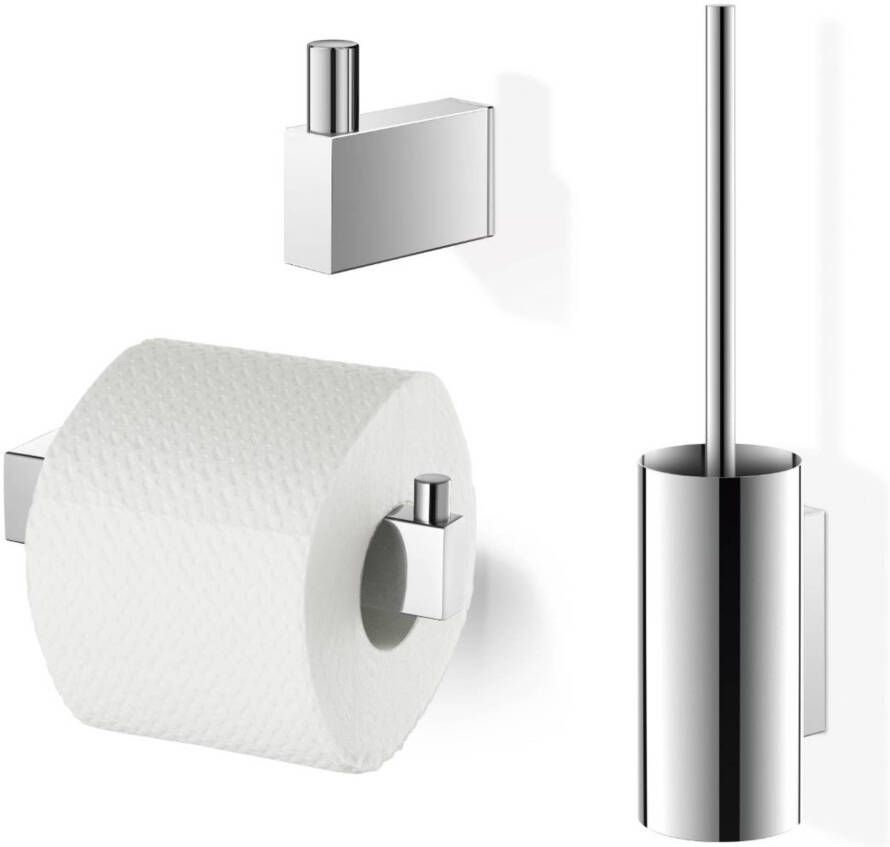 ZACK Linea Toilet accessoireset 3-in-1 glans RVS