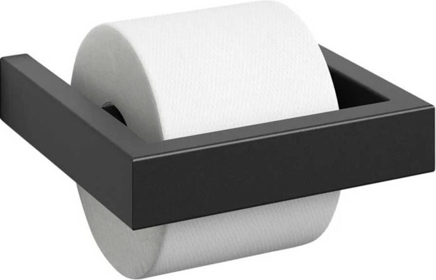 ZACK Linea Toiletrolhouder 15x15 2x3 cm Zwart