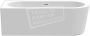 BeterBad-Xenz Charley hoek 180x80x60 cm semi vrijstaand bad links wit glans - Thumbnail 1