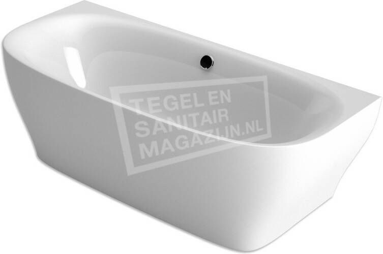 BeterBad-Xenz Dion 180x80x60 cm semi vrijstaand bad wit glans
