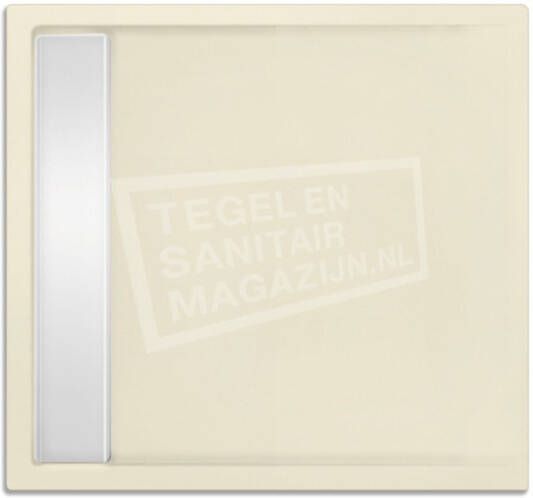 BeterBad-Xenz Easytray 100x100x5 cm acryl zelfdragende douchebak incl. gootcover pergamon glans