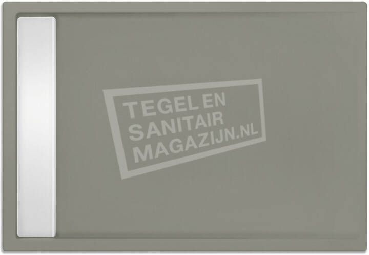 BeterBad-Xenz Easytray 120x80x5 cm acryl zelfdragende douchebak incl. gootcover cement mat
