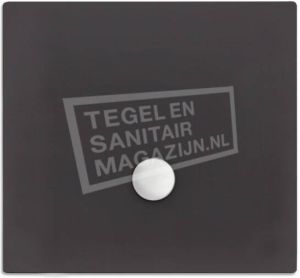 BeterBad-Xenz Flat zelfdragende douchebak 100x100x3.5 cm acryl antraciet mat