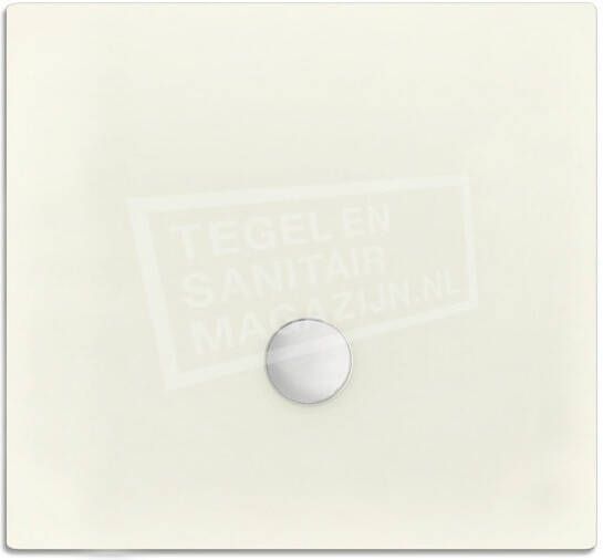 BeterBad-Xenz Flat zelfdragende douchebak 100x100x3.5 cm acryl edelweiss mat