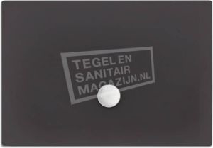 BeterBad-Xenz Flat zelfdragende douchebak 120x80x3.5 cm acryl antraciet mat