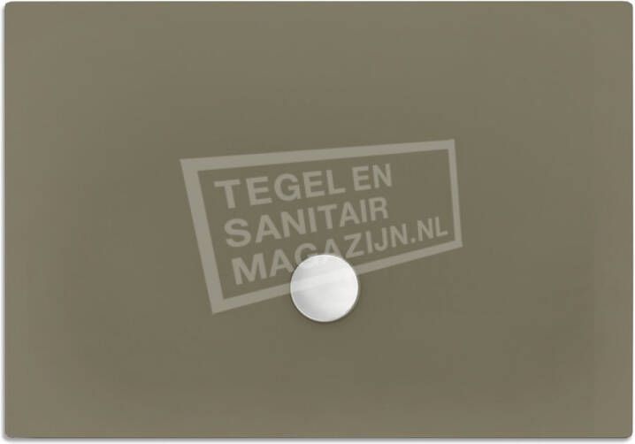 BeterBad-Xenz Flat zelfdragende douchebak 120x80x3.5 cm acryl klei mat