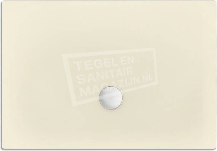 BeterBad-Xenz Flat zelfdragende douchebak 120x80x3.5 cm acryl pergamon glans