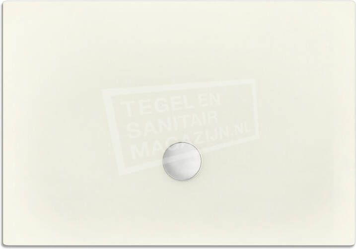 BeterBad-Xenz Flat zelfdragende douchebak 140x90x3.5 cm acryl edelweiss mat