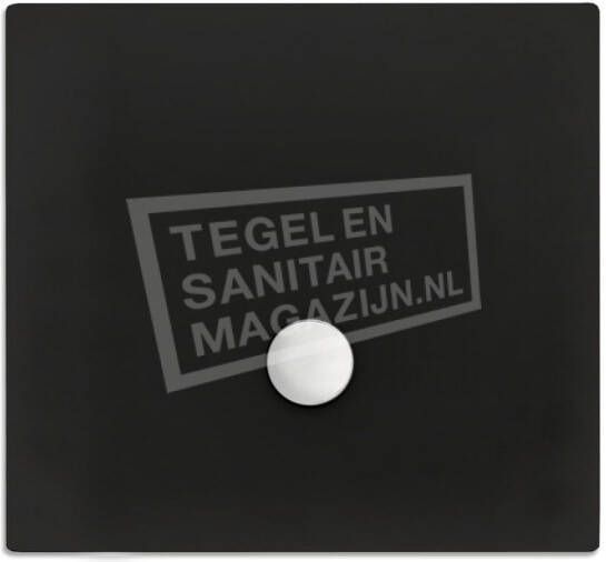 BeterBad-Xenz Flat zelfdragende douchebak 90x90x3.5 cm acryl ebony mat