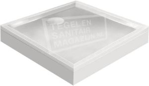 BeterBad-Xenz Mariana 100x100x14 cm douchebak met voorpaneel wit glans