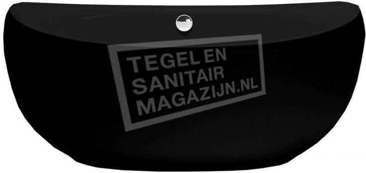 BeterBad-Xenz Stijn 180x84x75 cm vrijstaand bad zwart glans