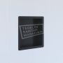 Bibury black luxe inbouwnis 30x30x7cm RVS met flens mat zwart - Thumbnail 1