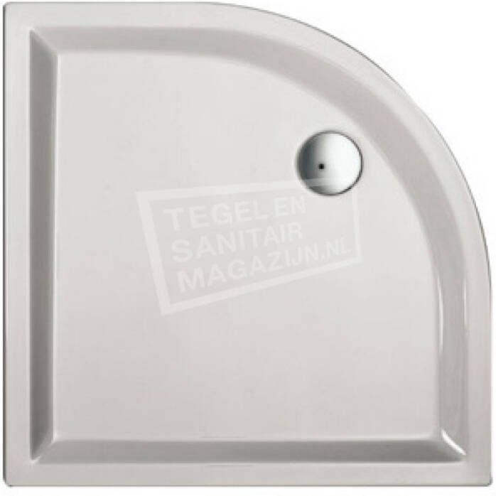 Plieger Liberty douchebak kwartrond 90x90x19cm met paneel met poten wit 11002031744101