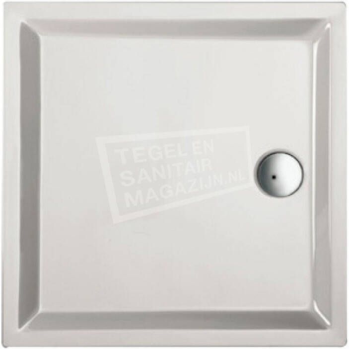 Plieger Liberty kunststof douchebak acryl vierkant 100x100x4 cm wit