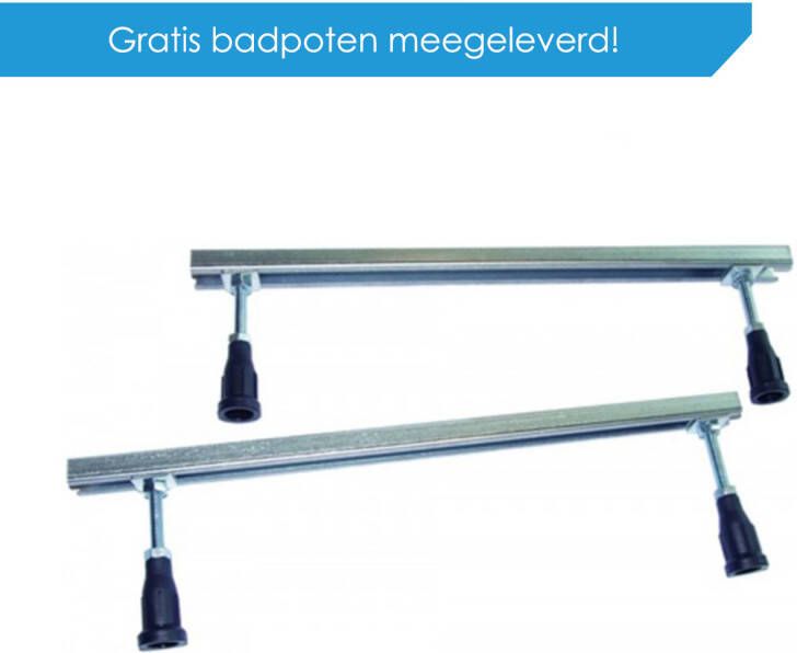 BeterBad-Xenz Barbados 180x80 ligbad met douchegedeelte 220L