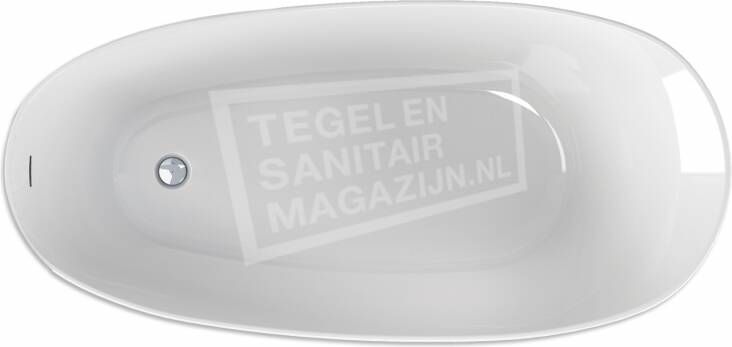 BeterBad-Xenz Isa 180x85x62 76 cm vrijstaand bad edelweiss en antraciet