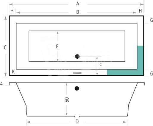 BeterBad-Xenz Society 170x75 cm duobad 275L Ebony mat