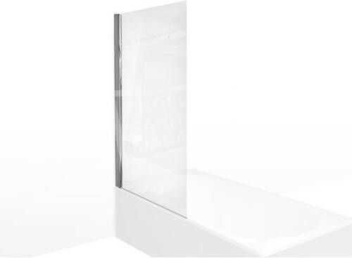 Beuhmer Square Half frame Met Greep Chroom (140x80 cm) 8 mm Dik Helder Glas