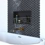 Bibury black luxe inbouwnis 30x60x7.5cm RVS met flens mat zwart - Thumbnail 2
