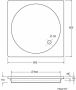 Bibury Deli Douchebak Acryl Vierkant (80x80x9cm) Wit inbouw met antislip - Thumbnail 2