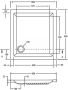 Plieger Kwadrant kunststof douchebak acryl rechthoekig 90x80x5cm wit - Thumbnail 3