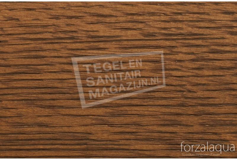 Forzalaqua Gela Onderkast 100x51x25cm met 1 Lade Greeploos Castle Brown Massief Eiken