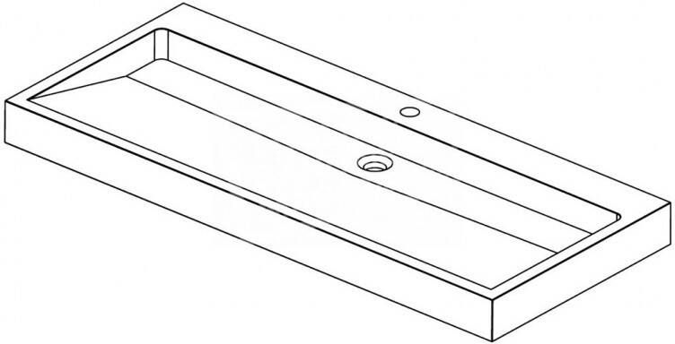 Forzalaqua Palermo Wastafel 120 cm Travertin Gezoet 120 5x51 5x9 cm 1 wasbak 1 kraangat