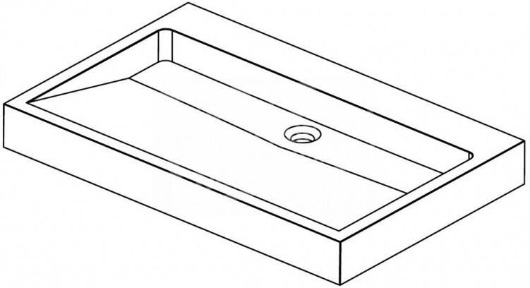 Forzalaqua Palermo Wastafel 80 cm Hardsteen Gefrijnd 80 5x51 5x9 cm 1 wasbak zonder kraangaten