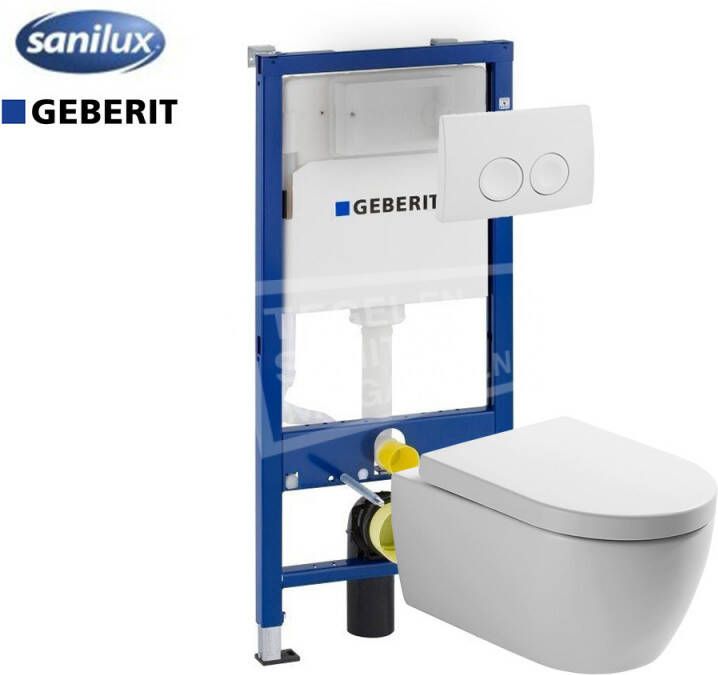 Geberit Sanilux Sub wandcloset Compact EasyFlush met UP100 en Delta21 bedieningspaneel