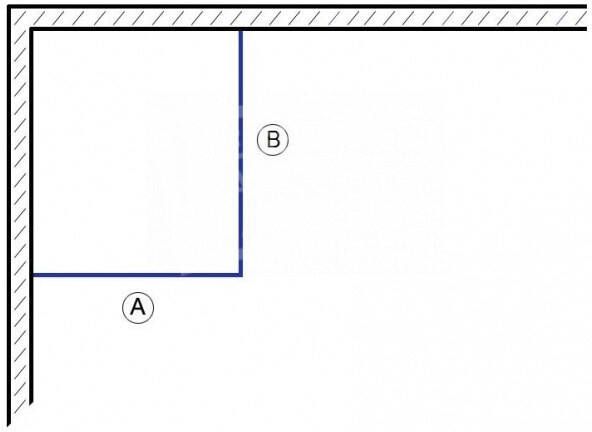 Gradara Casa Quadra (100x110x200 cm) douchecabine rechthoek 8 mm NANO Anti-kalkbehandeling