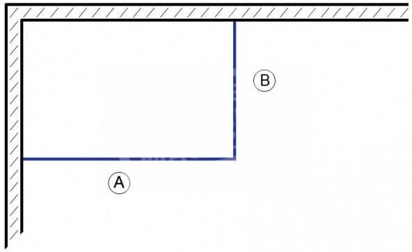 Gradara Lac (100x80x200 cm) douchecabine rechthoek 1 draaideur 8 mm NANO Anti-kalkbehandeling